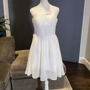 Women’s Elegant Ivory Short Prom Party Formal Dress Size S NWT **READ FLAW